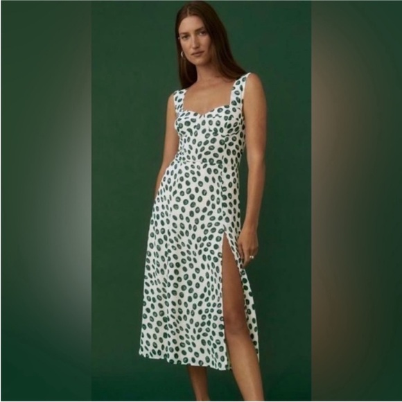 Reformation Dresses & Skirts - Reformation Fulton Dress-Tapioca Green Polka Dot NWT